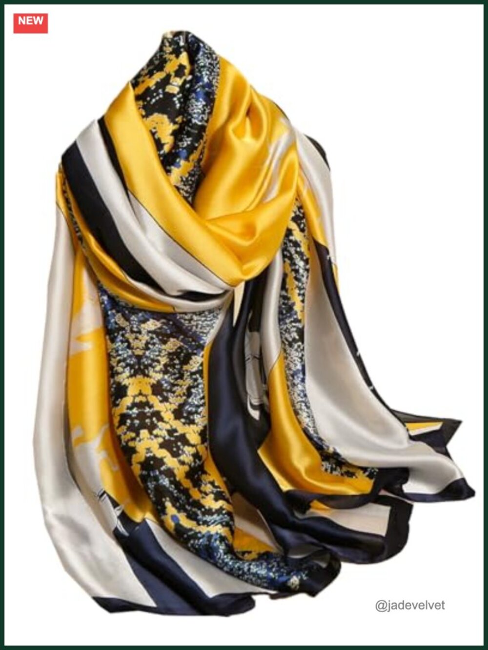 Women's Oversized Silk Touch Satin Scarf Shawl Wrap Evening Party Fashion